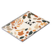 秋カスタムモノグラムフローラパーソナライズされた ノートブック (左側)