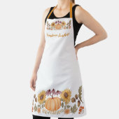 秋カスタム秋フローラモノグラムサンクスギビング エプロン (インサイチュ)