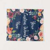 秋カスタム誕生日パーティー写真ブースフローラプロップ タペストリー (正面(横))