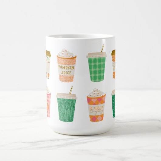 秋カップ |オータムカボキンスパイスラテ コーヒーマグカップ (中央)