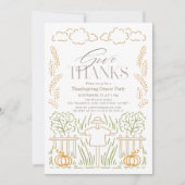 秋カボキンハーベストカクレクローサンクスギビング 招待状 (正面)