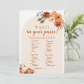 秋カボチャあなたの財布の赤ちゃんシャワーゲームに何がある 招待状 (スタンド正面)