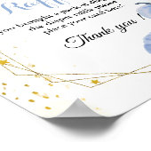 秋カボチャおむつラッフルボーイビーブシャワーサイン ポスター (角)