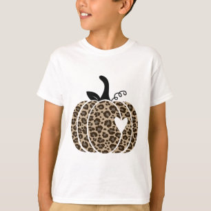 秋カボチャかわいい感謝祭秋ヒョウのポンプ Tシャツ
