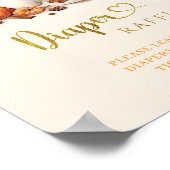 秋カボチャがコーヒーを醸造離れしているおむつラッフル ポスター (角)