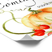 秋カボチャさん来のポスター ポスター (角)