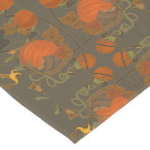 秋カボチャとつる植物テーブルランナー暖かい灰色 ショートテーブルランナー (コーナー)