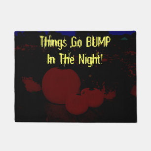 秋カボチャとカスタマイズ可能なメッセージ ドアマット