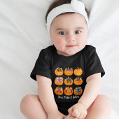秋カボチャとコケット弓 ベビーボディスーツ