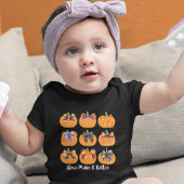秋カボチャとコケット弓 ベビーボディスーツ
