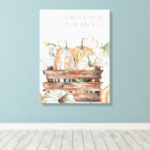 秋カボチャとバイブル・バース キャンバスプリント (インサイチュ (ウッドフロア))