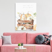 秋カボチャとバイブル・バース キャンバスプリント (インサイチュ (リビング))