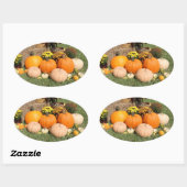 秋カボチャとラム 楕円形シール (シート)