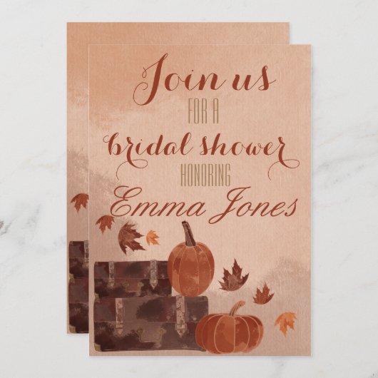 秋カボチャと離れ招待状 招待状 (正面/裏面)