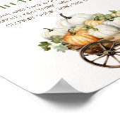 秋カボチャどのくらいの数カボチャ赤ちゃんシャワーゲーム ポスター (角)