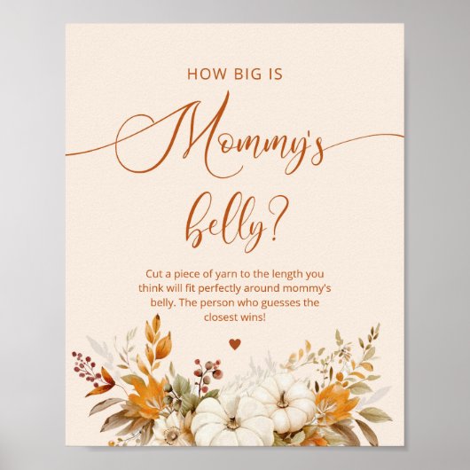 秋カボチャどのように大きいママの腹のゲーム ポスター (正面)