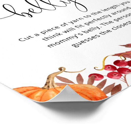 秋カボチャどのように大きいママの腹ゲームのポスター ポスター (角)