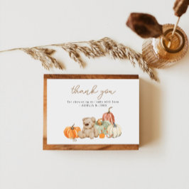 秋カボチャのおもちゃ赤ちゃんシャワーサンキューカード サンキューカード