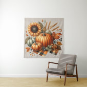 秋カボチャのアートワーク タペストリー (インサイチュ)