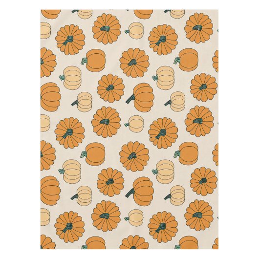 秋カボチャのスパイスカラー秋カボチャThanksgi テーブルクロス (正面)