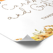 秋カボチャのトラック赤ちゃんシャワーカードとギフト ポスター (角)