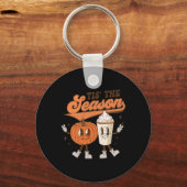 秋カボチャのハロウィーンの衣装Bへのシーズン キーホルダー (正面)