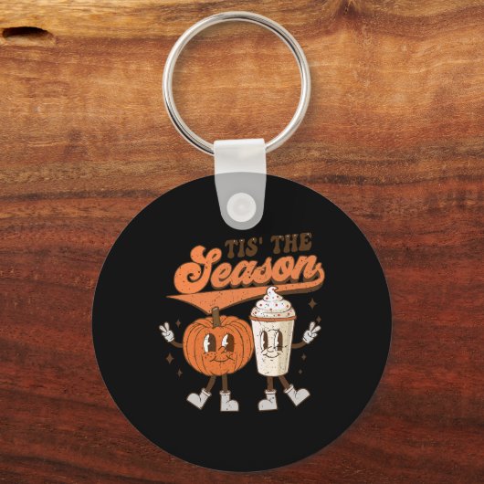 秋カボチャのハロウィーンの衣装Bへのシーズン キーホルダー (正面)