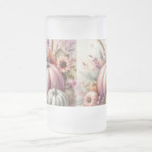 秋カボチャのパステル色の水の色絵を描の フロストグラスビールジョッキ (中央)