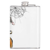 秋カボチャのパッチトラックとこうもりのかかし鳥 フラスク (裏面)