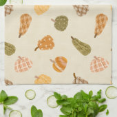 秋カボチャのパッチ素朴-秋Co キッチンタオル (折り畳み)