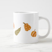 秋カボチャのパッチ素朴-秋Co ジャンボコーヒーマグカップ (右)