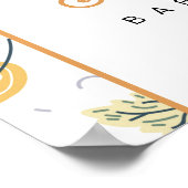 秋カボチャのパッチ赤ちゃんシャワーウェルカム ポスター (角)