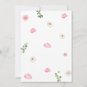 秋カボチャのピンクのトラックの赤ちゃんシャワー 招待状 (裏面)