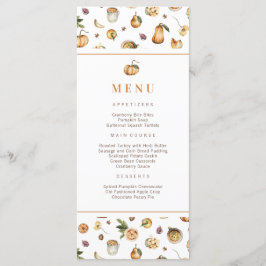 秋カボチャの友情感謝祭 メニュー