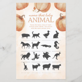 秋カボチャの名前は、動物の赤ちゃんシャワーゲーム