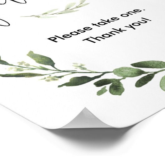 秋カボチャの赤ちゃんシャワーは緑にサインを与える ポスター (角)