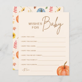 秋カボチャの赤ちゃんシャワーゲームへの願い