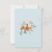 秋カボチャの赤ちゃんシャワーブルー 招待状 (裏面)