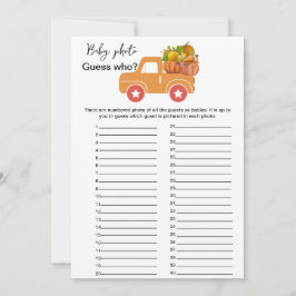 秋カボチャの赤ちゃんシャワー推測誰がゲーム