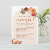 秋カボチャの赤ちゃんシャワー誰がママのゲームを知最高のって 招待状 (スタンド正面)