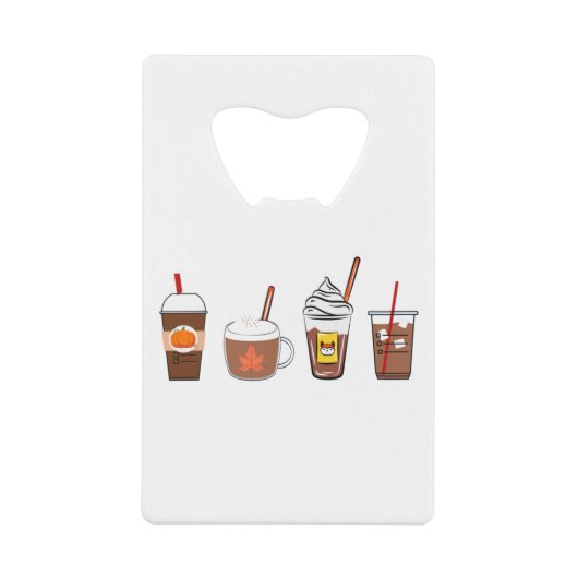 秋カボチャの香辛料の秋 クレジットカード栓抜き (正面)