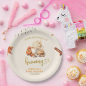 秋カボチャはブルーイング離れコーヒー紙プレート ペーパープレート (パーティー)