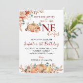 秋カボチャは彼女のオンダーフル誕生日 招待状 (スタンド正面)