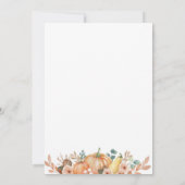 秋カボチャは彼女のオンダーフル誕生日 招待状 (裏面)