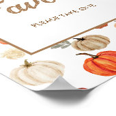 秋カボチャは赤ちゃんシャワーを好む ポスター (角)