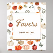 秋カボチャは赤ちゃんシャワーを好む ポスター (正面)