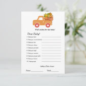 秋カボチャは赤ちゃんシャワーゲームへの願い 招待状 (スタンド正面)