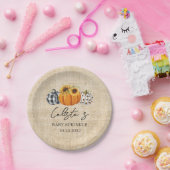 秋カボチャひまわりバーラップベビー散水 ペーパープレート (パーティー)