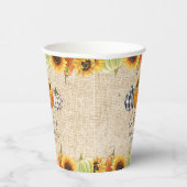 秋カボチャひまわりバーラップベビー散水 紙コップ (右)