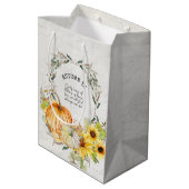 秋カボチャひまわり水カラーフローラデコップ ミディアムペーパーバッグ (裏面アングル)